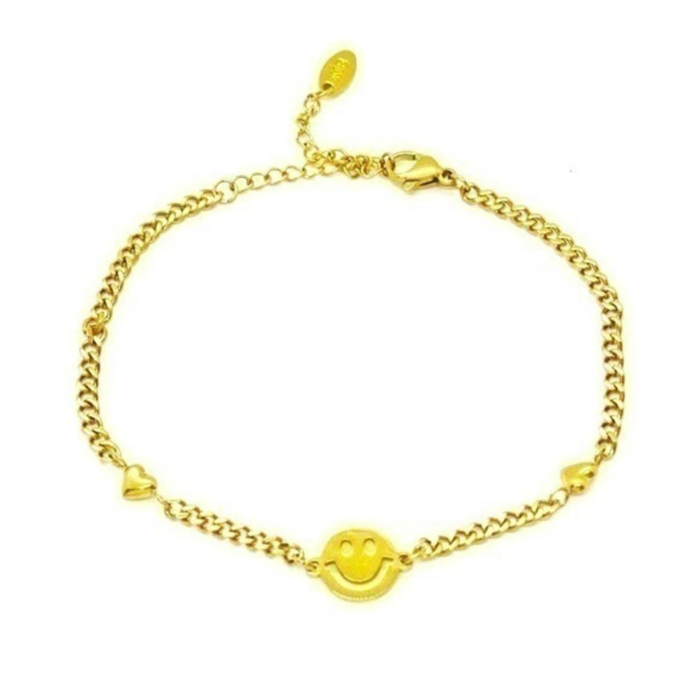 Smiley Face Chain Bracelet